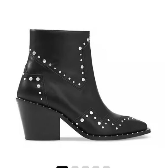 THE KOOPLES Santiag Studded Ankle Booties NIB Size 37 - Picture 1 of 15
